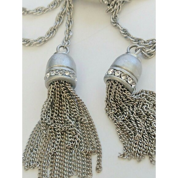 Lia Sophia Kiam Family Collection Silver Tone "Curtain call" NECKLACE" 17-20" - Picture 8 of 9